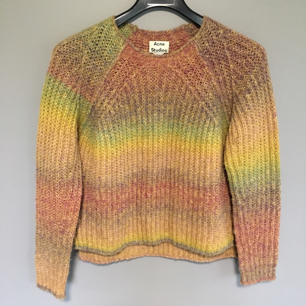 SOLD ACNE Kyla Rainbow Knit Sweater - Picture 6 of 10